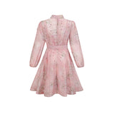 Ellie | Crystal Embellished Floral Print Mini Dress
