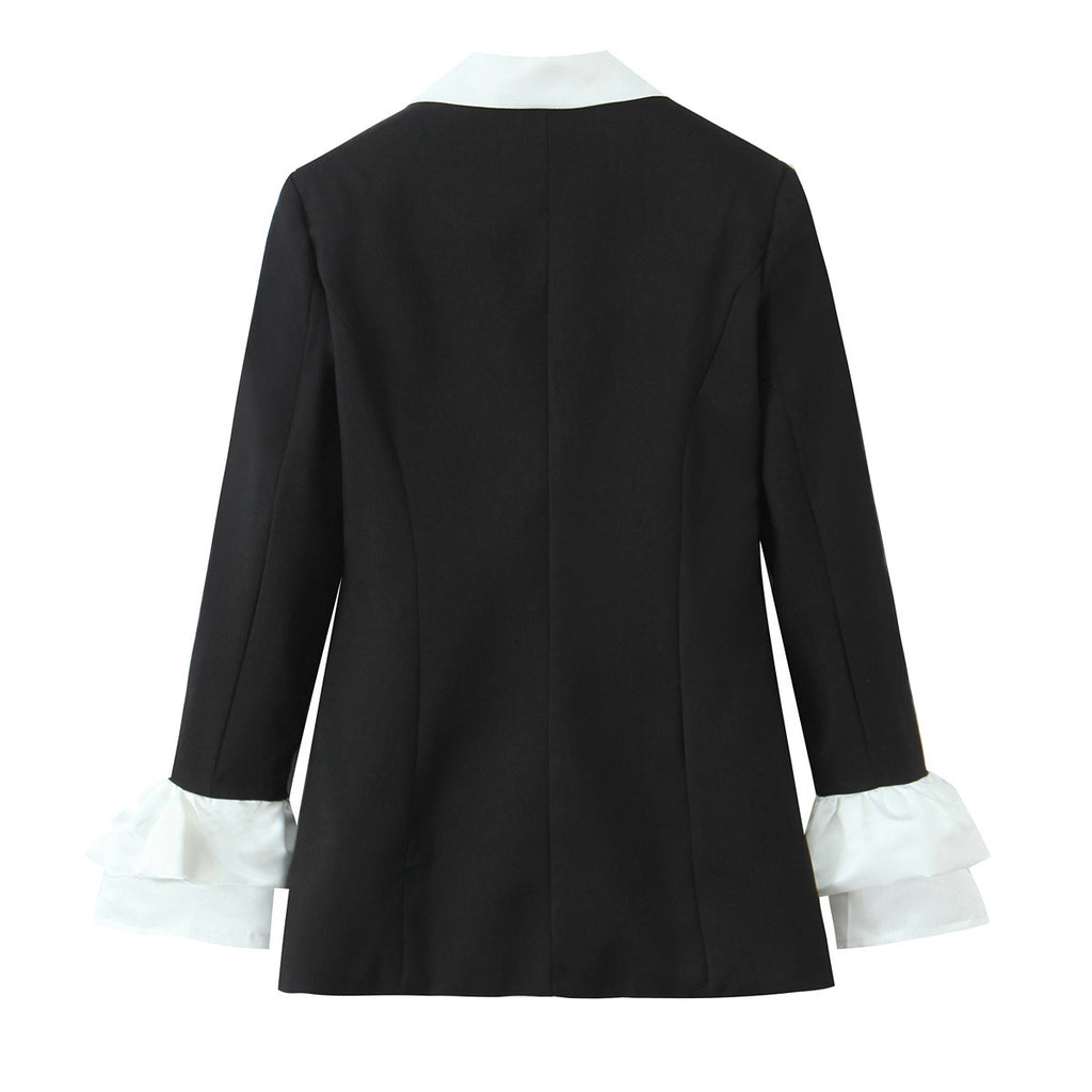 Floral Sleeve Detail Blazer Jacket for Women