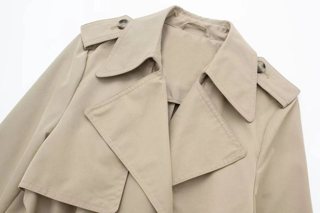 Long Trench Coat Women Double Breasted Women's Fashion Windbreakers Long Sleeve Woman Trench Coat Autumn Outerwear