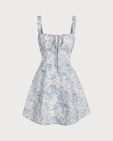Edda | Floral Ruched Corset Mini Dress