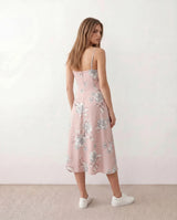 Xenia | Spaghetti Strap Floral Midi Dress