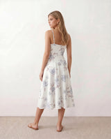 Xenia | Spaghetti Strap Floral Midi Dress