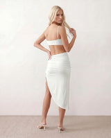 Bianca | Spaghetti Strap Backless Midi Dress