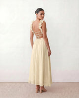 Giedre | Lace-Up A-Line Midi Dress