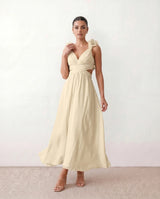 Giedre | Lace-Up A-Line Midi Dress