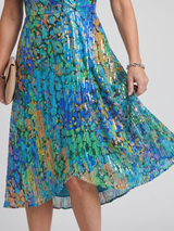 Hazel | Flutter Sleeve Gathered Waist Floral Midi Dress