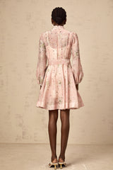 Ellie | Crystal Embellished Floral Print Mini Dress