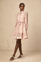 Ellie | Crystal Embellished Floral Print Mini Dress
