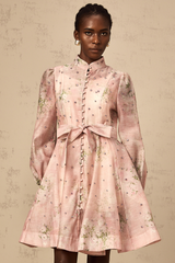 Ellie | Crystal Embellished Floral Print Mini Dress