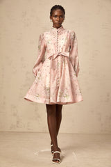 Ellie | Crystal Embellished Floral Print Mini Dress