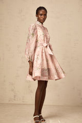 Ellie | Crystal Embellished Floral Print Mini Dress