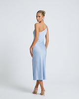 Bianca | Asymmetric Open Back Spaghetti Strap Midi Dress