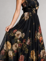 Paige | Floral Halter Neck Midi Dress