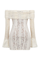 Cléo | Floral Lace Off-Shoulder Mini Dress