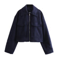 Women's Short Wool Blend Jacket Coat