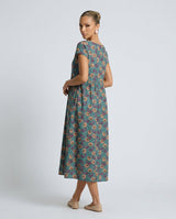Romy | Floral Print Pocketed Midi Dress