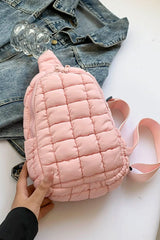 Quilted Nylon Crossbody  Bag