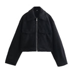 Women's Short Wool Blend Jacket Coat