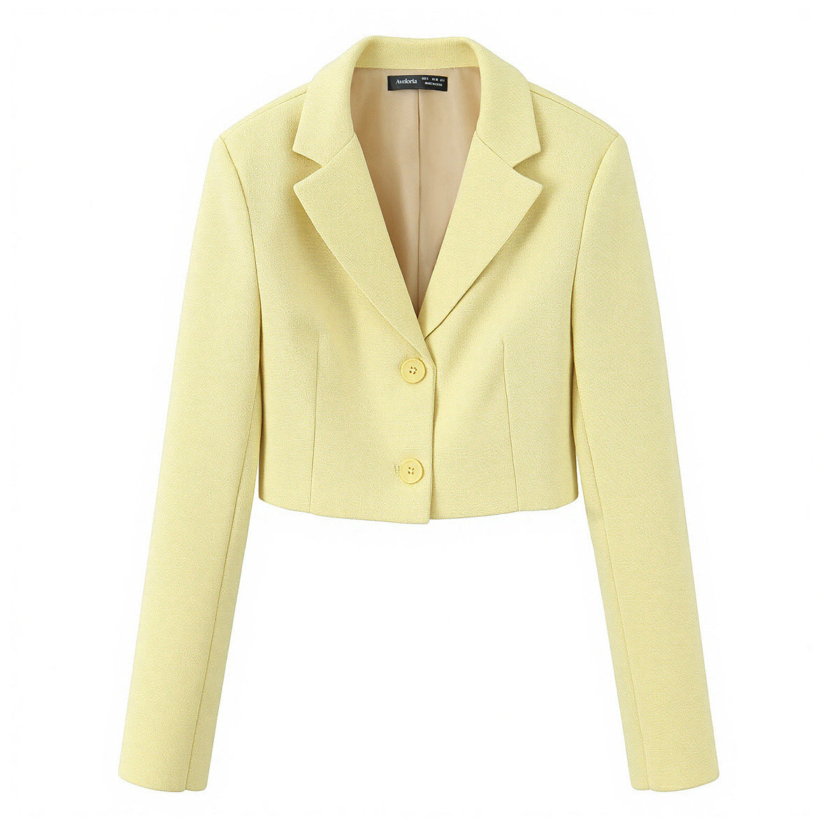 Pure Color Long Sleeve Short Blazer Jacket