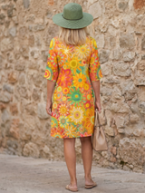 Thea | Floral Print Knee-Length Midi Dress