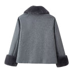 Women's Casual Wool Blend Coat Versatile Outerwear
