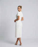 Marlowe | Perforated Knit Midi Dress