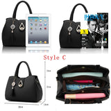 Fashion Women Handbags Leather Totes Bag Top-handle Embroidery Crossbody Bag Shoulder Bag Lady Simple Style Hand Bags