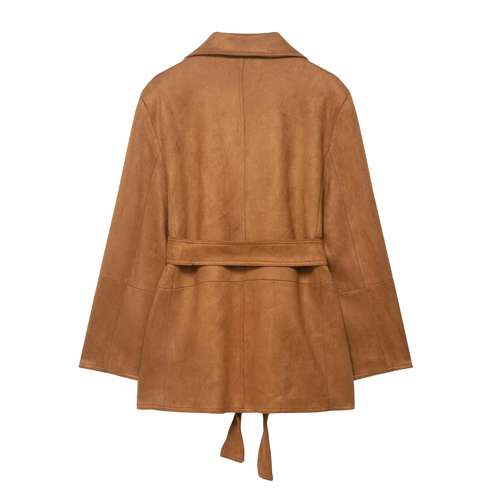 women's suede blazer coat