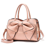 Fashion Women Handbags Tassel PU Totes Bag Top-handle Embroidery Bag Shoulder Bag Lady Simple Style Crocodile Pattern