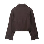 Casual Double-Breasted Short Trench Coat for Women