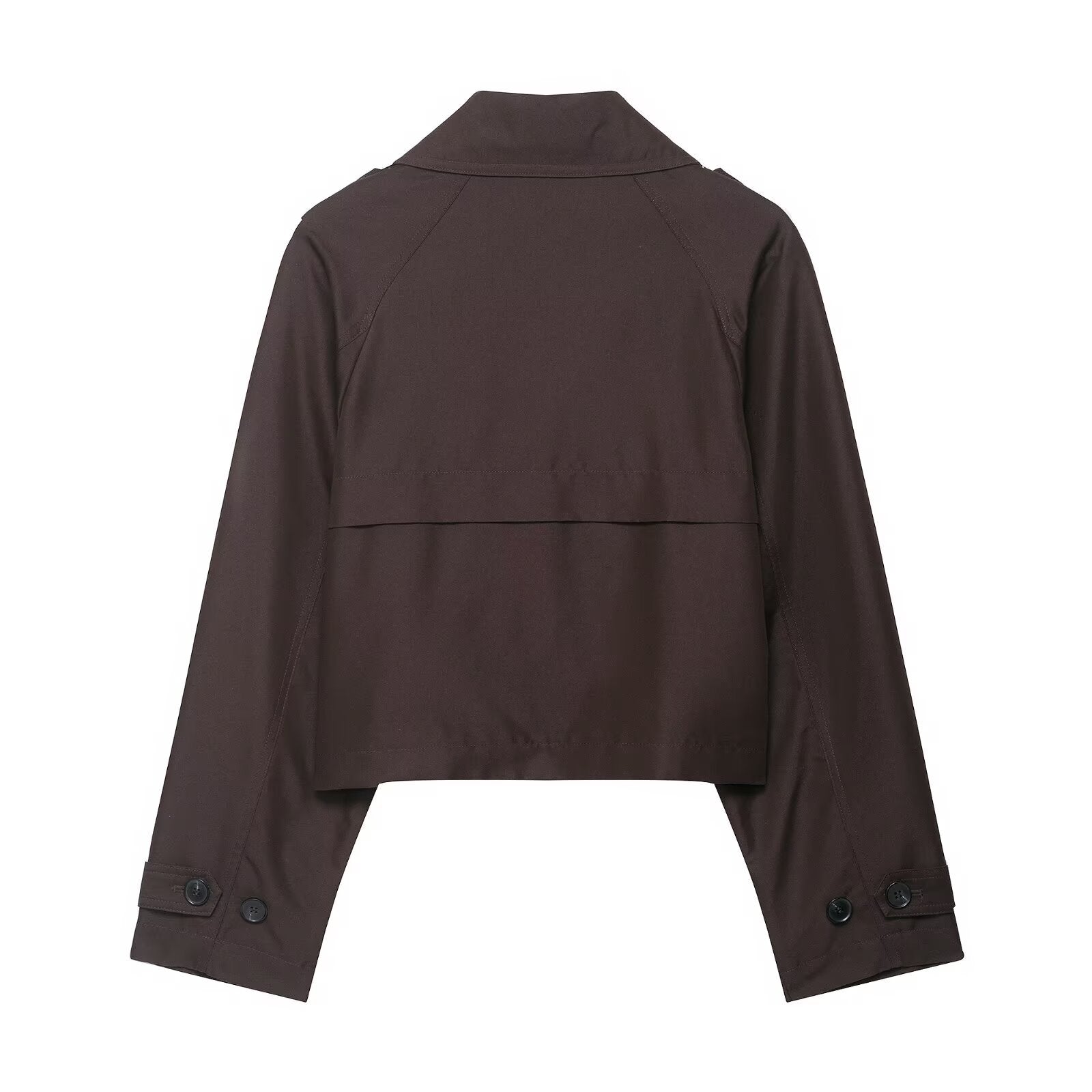 Casual Double-Breasted Short Trench Coat for Women
