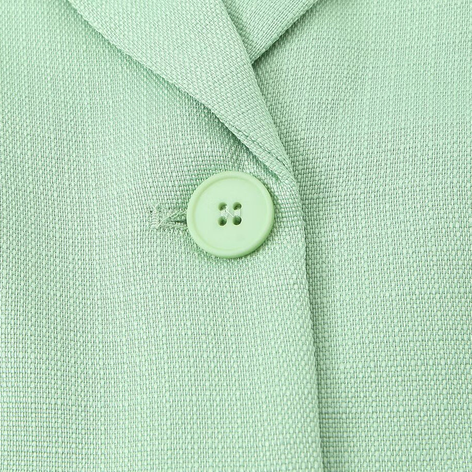 Pure Color Long Sleeve Short Blazer Jacket