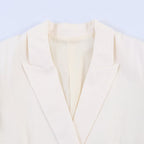 Style Linen Short Sleeve Blazer Jacket for Women