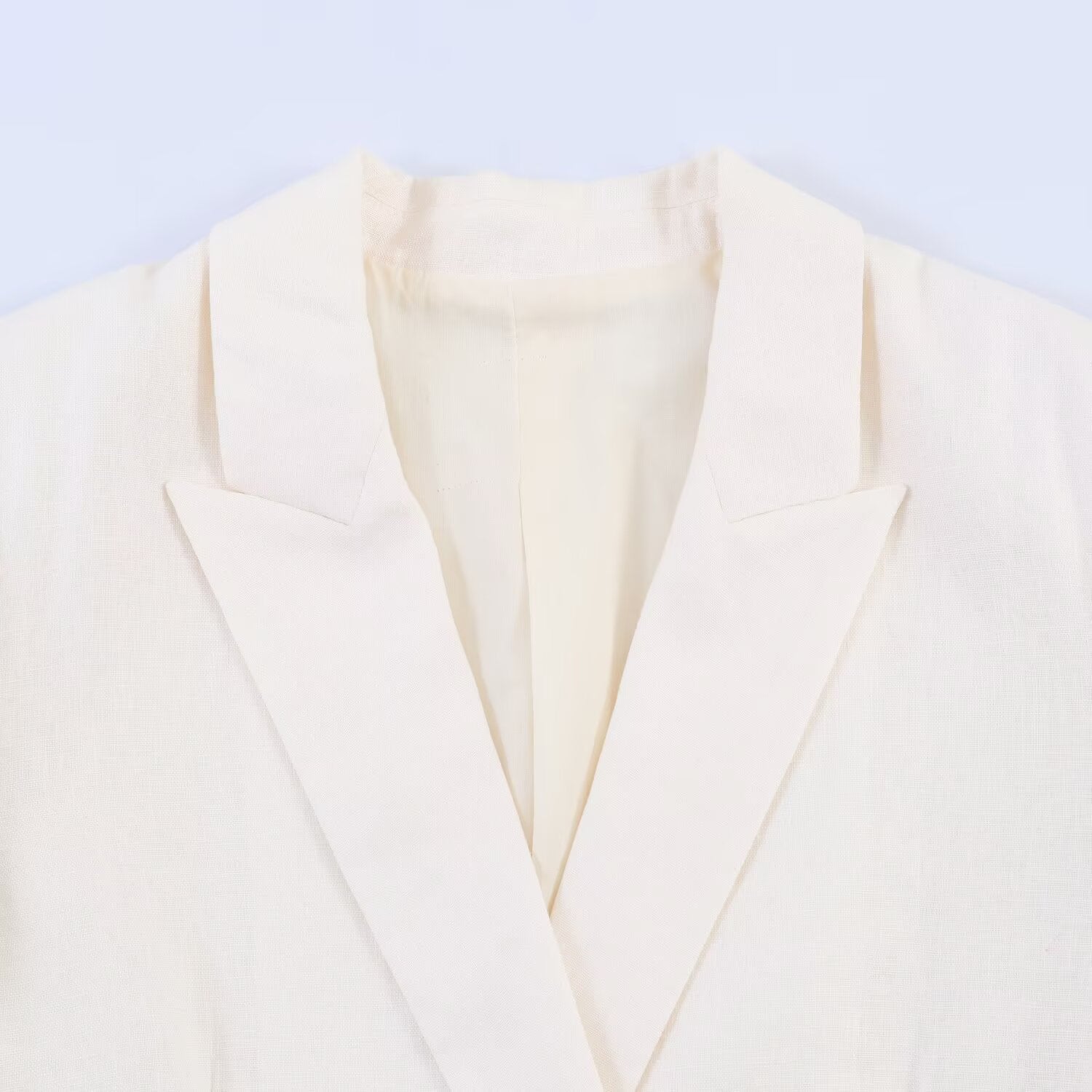 Style Linen Short Sleeve Blazer Jacket for Women