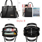 Fashion Women Handbags Leather Totes Bag Top-handle Embroidery Crossbody Bag Shoulder Bag Lady Simple Style Hand Bags