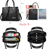 Fashion Women Handbags Leather Totes Bag Top-handle Embroidery Crossbody Bag Shoulder Bag Lady Simple Style Hand Bags