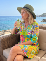 Thea | Floral Print Knee-Length Midi Dress