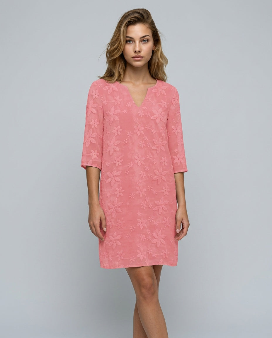 Avenzia | Floral V-Neck Midi Dress