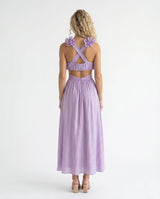 Giedre | Lace-Up A-Line Midi Dress