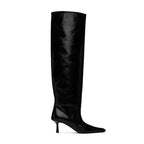 Women Slim High Heel Luxury Knee High Boots Fashion Comfortable Round Toe Stiletto Long Boots