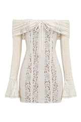 Cléo | Floral Lace Off-Shoulder Mini Dress
