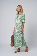 Sienna | Boho Floral Print Midi Dress