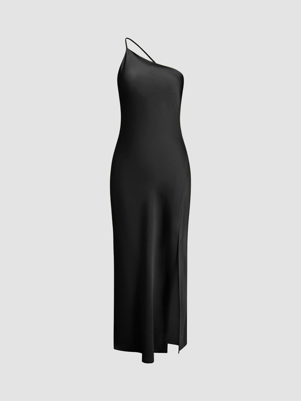 Bianca | Asymmetric Open Back Spaghetti Strap Midi Dress