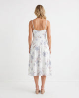 Xenia | Spaghetti Strap Floral Midi Dress