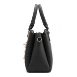 Women Handbags Tassel PU Totes Bag Top-handle Embroidery Crossbody Bag Shoulder Bag Lady Simple Style Hand Bags