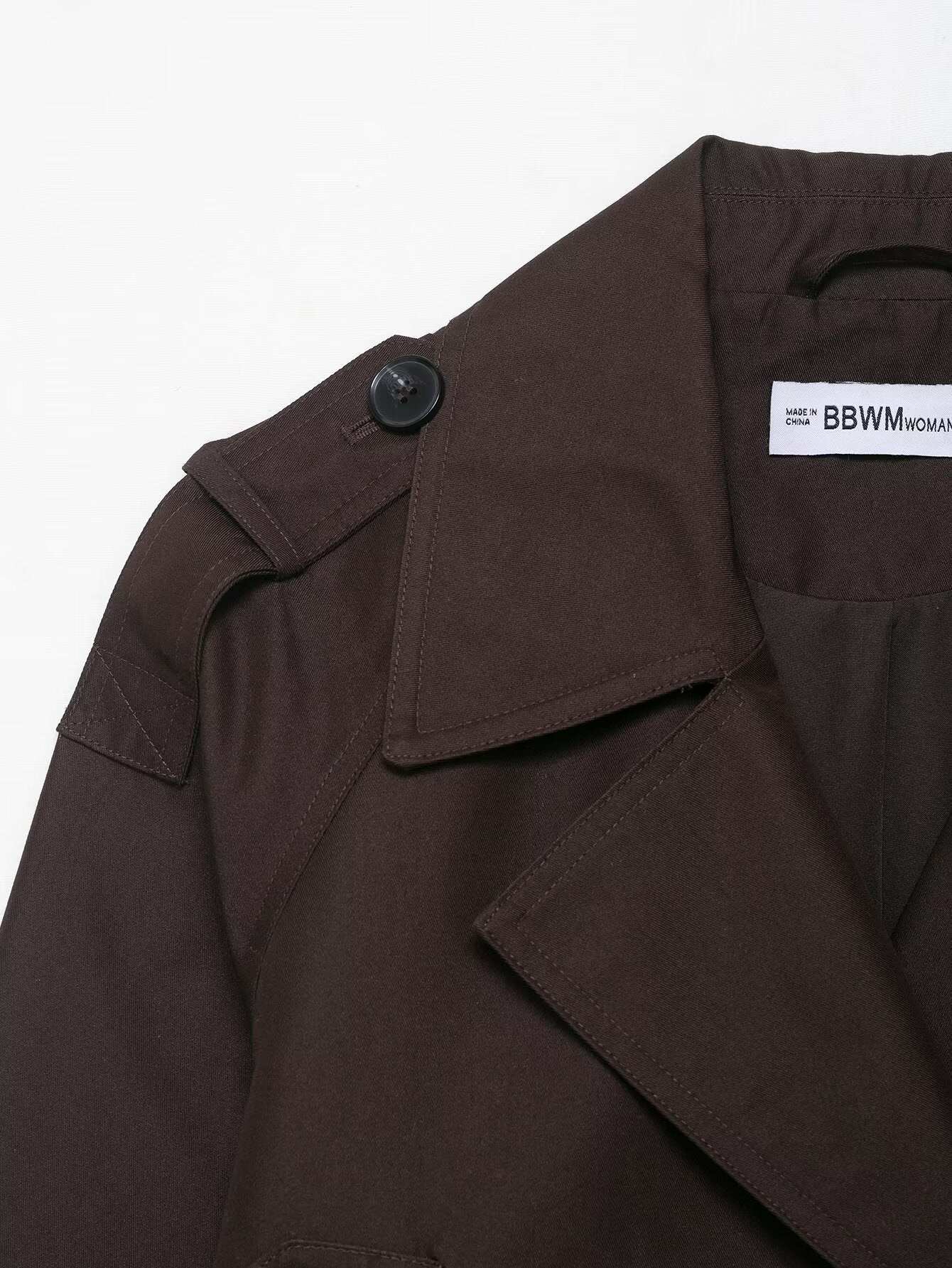 Casual Double-Breasted Short Trench Coat for Women