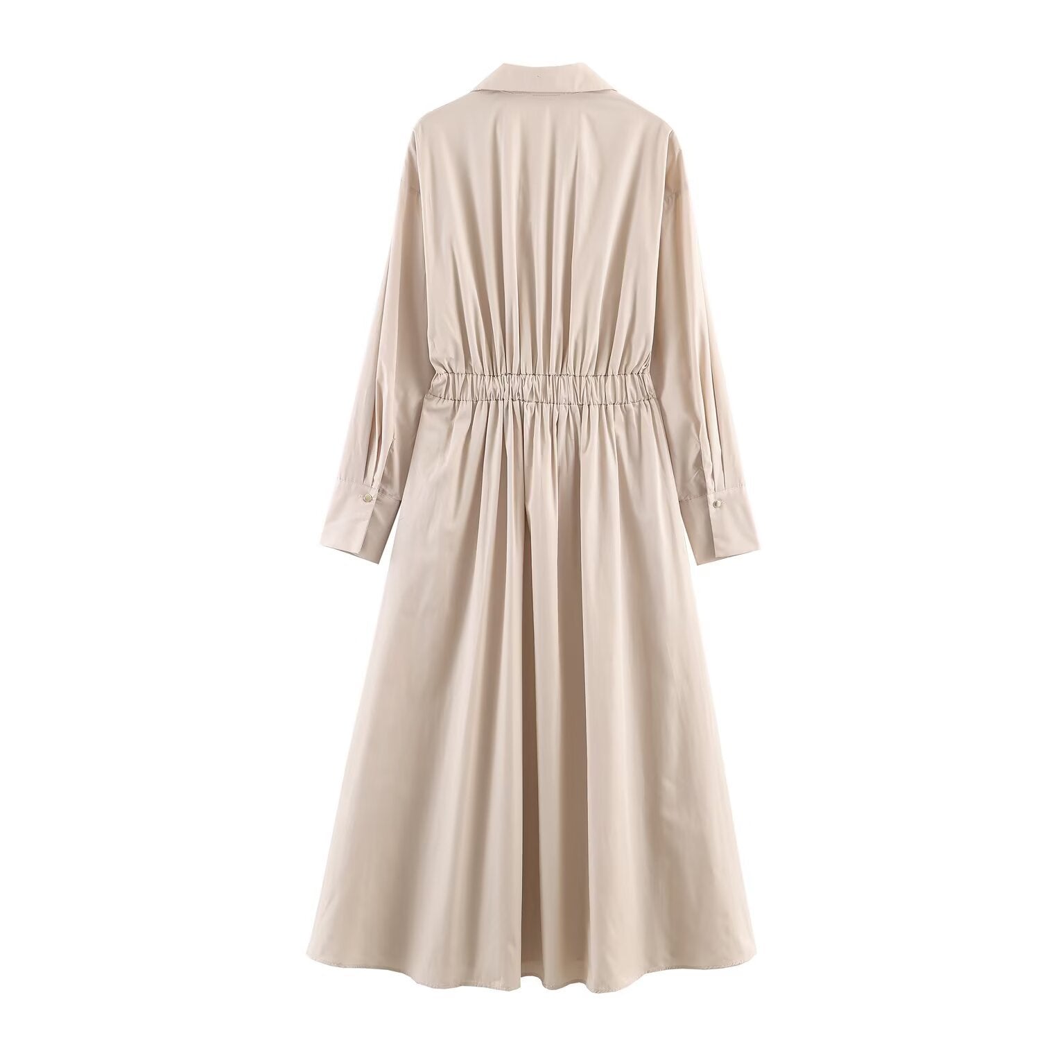 Belted Collared Shirt Dress for Women