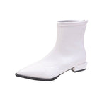 Women's Boots 2022 Spring Autumn Ankle Boots Fashion Women Silver Zipper Short Boots Ladies Low-heeled