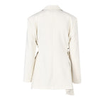 SuperAen European and American Design Double Neck Suit Dress for Women's Autumn New Strap Irregular Blazer