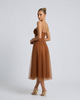 Celeste | Corset Tulle Midi Dress
